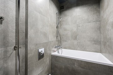 interior apartment room bathroom, sink, decorative elements, toilet