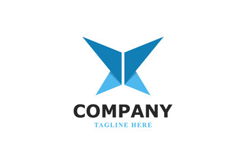 paper butterfly minimal logo design