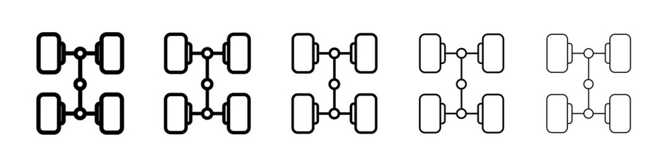 car axle icon Symbol mark in Outline style