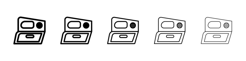 car glove compartment icon Symbol mark in Outline style