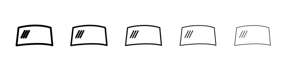 car windscreen icon Symbol mark in Outline style