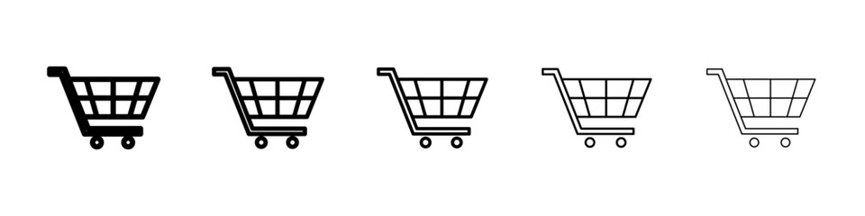 Cart icon Symbol mark in Outline style
