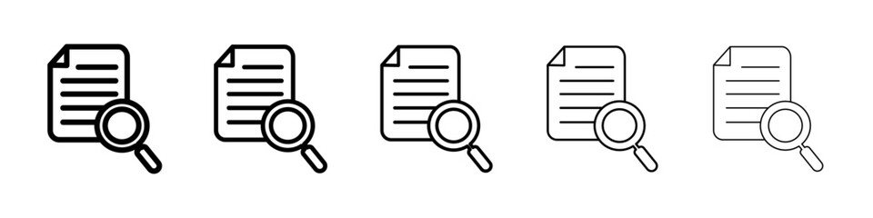 Case studies icon Symbol mark in Outline style