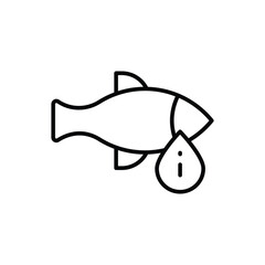 Fish  vector icon stock illustration