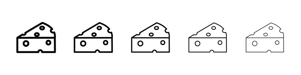 Cheese slice icon Symbol mark in Outline style