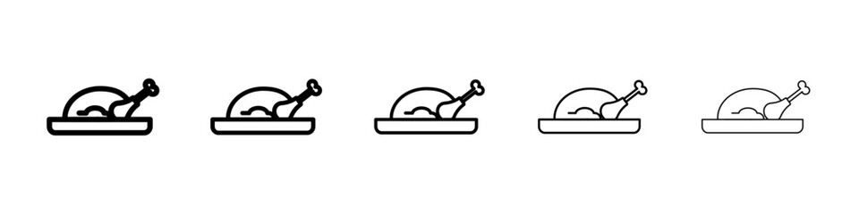 Chicken leg icon Symbol mark in Outline style