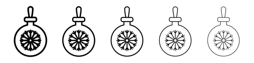 Christmas tree ball icon Symbol mark in Outline style