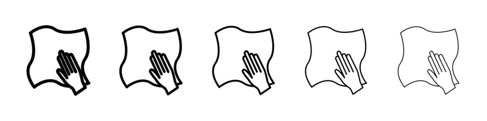 Cleaning cloth icon Symbol mark in Outline style