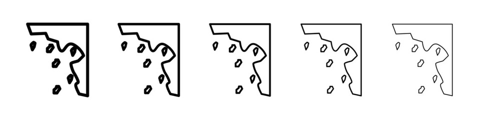 Cliff icon Symbol mark in Outline style