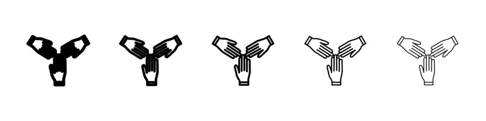 Collaborative icon Symbol mark in Outline style
