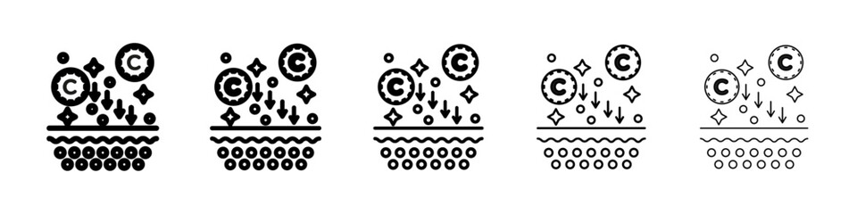 Collagen icon Symbol mark in Outline style