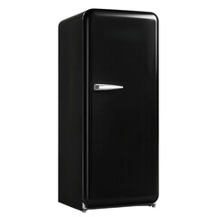 Vintage Black Refrigerator: A sleek, retro-styled refrigerator in a striking black, embodies the fusion of classic design with modern functionality.