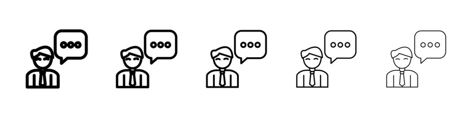 Consultant icon Symbol mark in Outline style