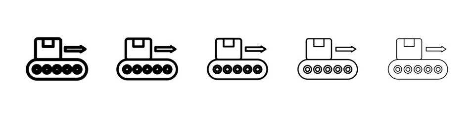 Conveyor icon Symbol mark in Outline style