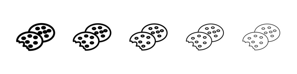 Cookie icon Symbol mark in Outline style
