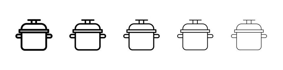 cooking pot icon Symbol mark in Outline style