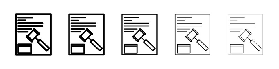 Court decision icon Symbol mark in Outline style