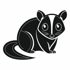 Flying Sugar Glider Silhouette Minimal Vector Style