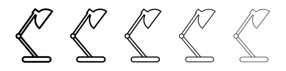 Desk lamp icon Symbol mark in Outline style