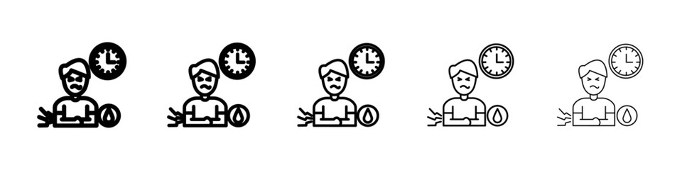 Diarrhea icon Symbol mark in Outline style
