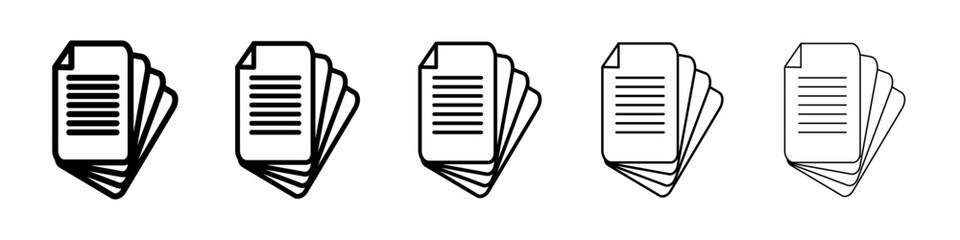 Document papers pile icon Symbol mark in Outline style
