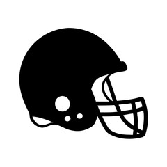 football helmet icon, football helmet silhouette vector illustration-simple silhouette illustration of football helmet, perfect for football helmet logos and icons