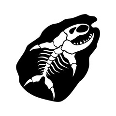 fossil icon, fossil silhouette vector illustration-simple silhouette illustration of fossil, perfect for fossil logos and icons