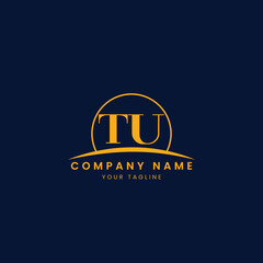 Minimalist Corporate Logo with Initials and Arc Design