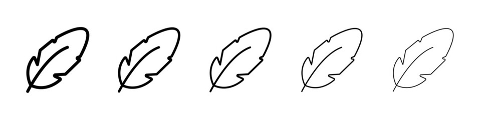 Feather icon Symbol mark in Outline style