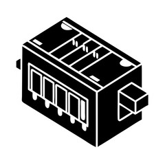 fuse box icon, fuse box silhouette vector illustration-simple silhouette illustration of fuse box, perfect for fuse box logos and icons