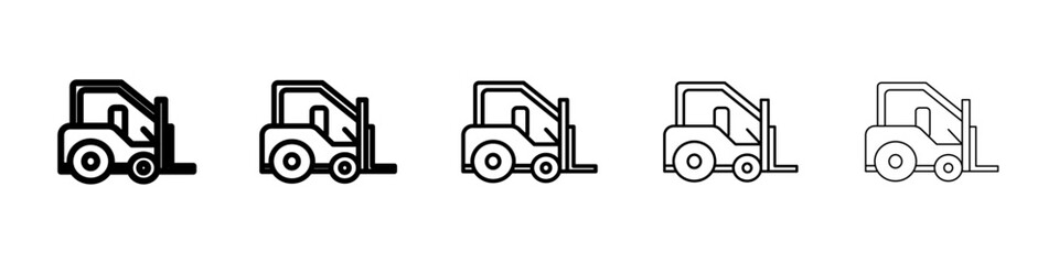 Forklift icon Symbol mark in Outline style