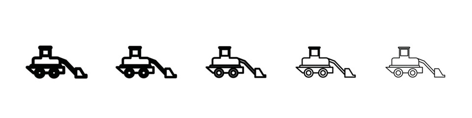 front loader truck icon Symbol mark in Outline style
