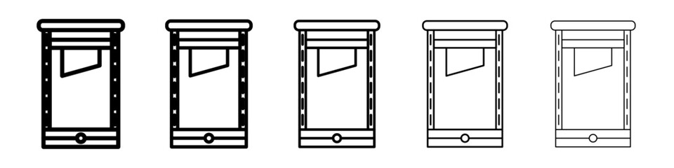 Guillotine icon Symbol mark in Outline style