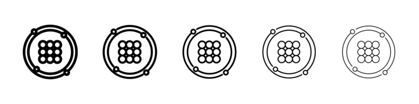 High density icon Symbol mark in Outline style