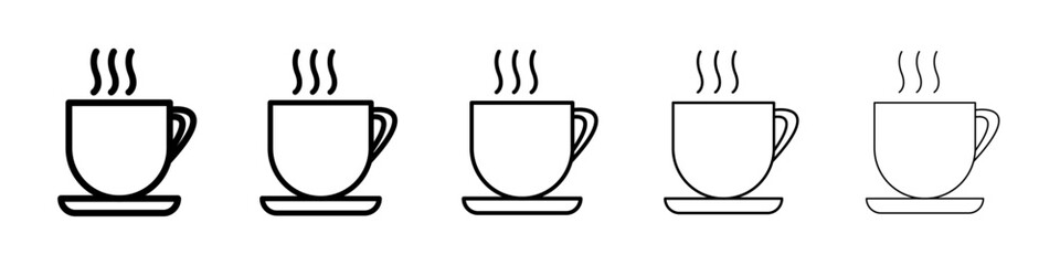 Hot drinks icon Symbol mark in Outline style