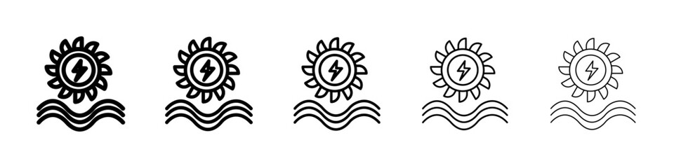 hydropower icon Symbol mark in Outline style
