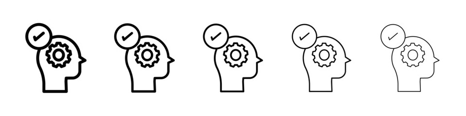 Interpretation icon Symbol mark in Outline style