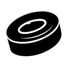 hockey puck icon, hockey puck silhouette vector illustration-simple silhouette illustration of hockey puck, perfect for hockey puck logos and icons