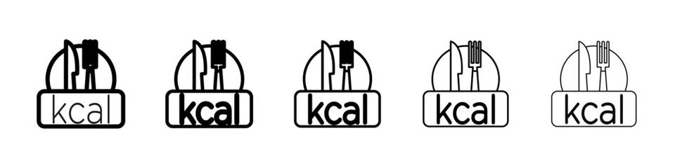 Kcal icon Symbol mark in Outline style