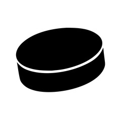 hockey puck icon, hockey puck silhouette vector illustration-simple silhouette illustration of hockey puck, perfect for hockey puck logos and icons