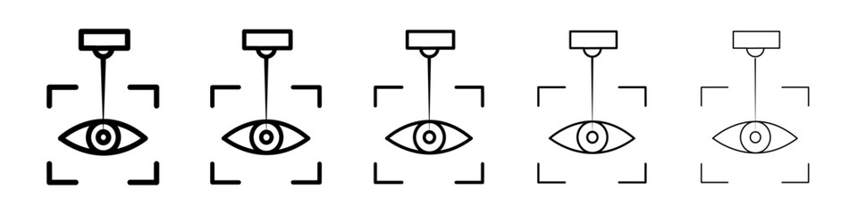 Lasik laser eye surgery icon Symbol mark in Outline style