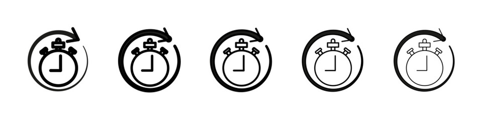 Less time icon Symbol mark in Outline style