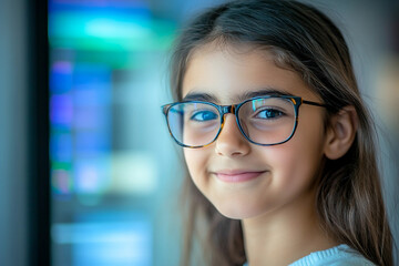 Smiling Young Scientist in Glasses Conducting Research in a High Tech Laboratory Generative AI