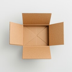 Empty Cardboard Box Open