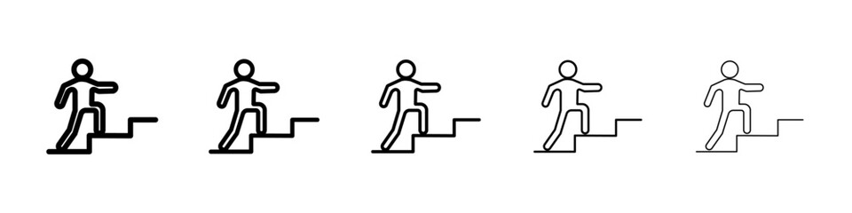 Man climbing icon Symbol mark in Outline style