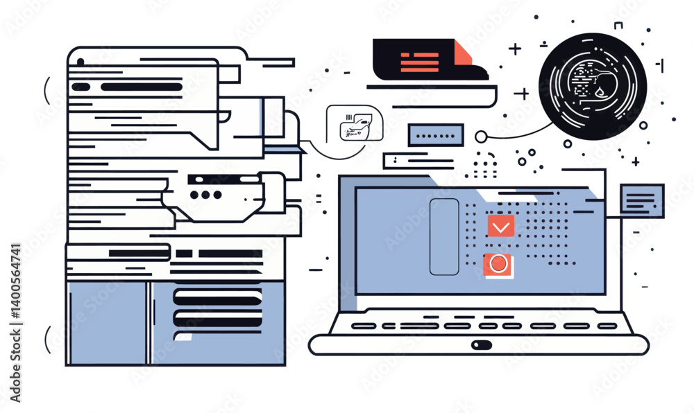 Poster ai-powered document digitization and chatbot integration for business efficiency