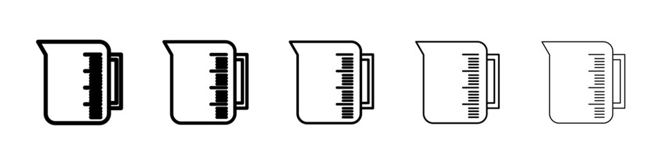 Measuring cup icon Symbol mark in Outline style