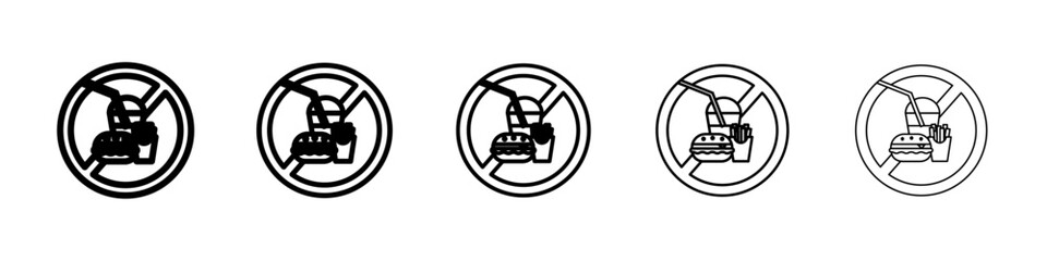 No eating icon Symbol mark in Outline style