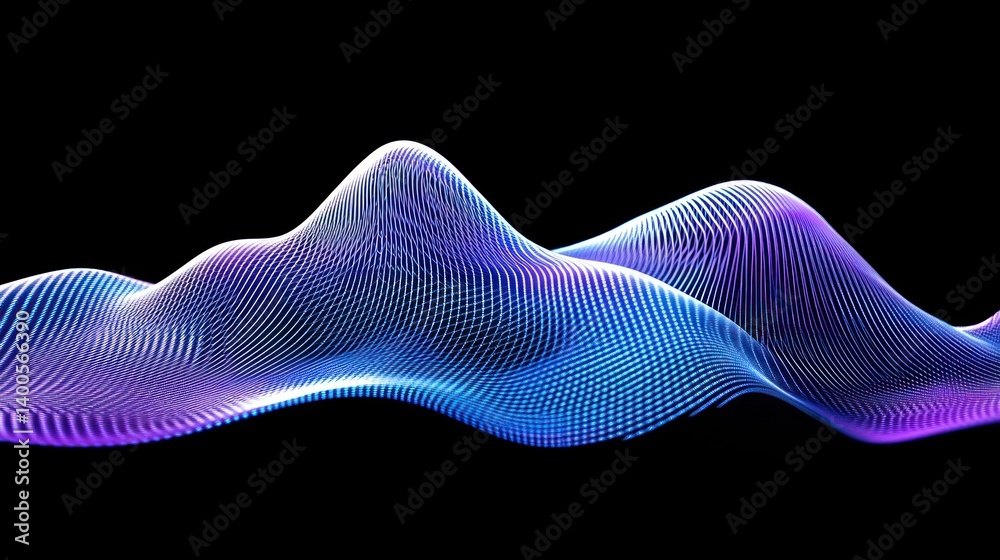 Poster A dynamic abstract representation of flowing data points.