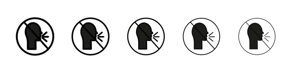 No talking sign Symbol mark in Outline style